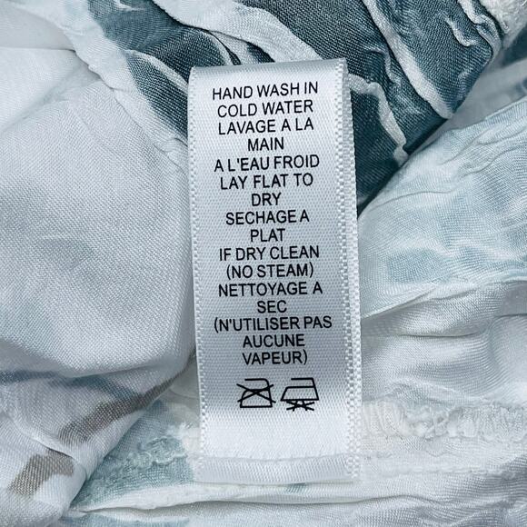 Komarov Floral Crinkle Midi Dress szL Lace hem Floral New wedding guest spring - Picture 12 of 12